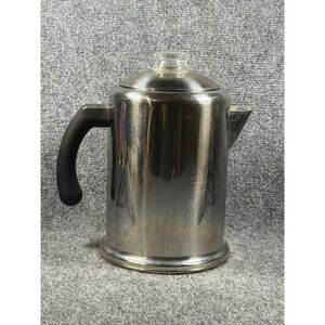Vintage Farberware 12 Cup Stainless Steel Stovetop Coffee Percolator QQQ19C Rare